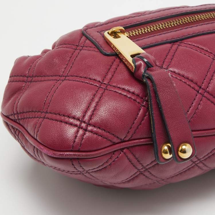 Pre Owned Marc Jacobs Fuchsia Quilted Leather Little Stam Shoulder Bag