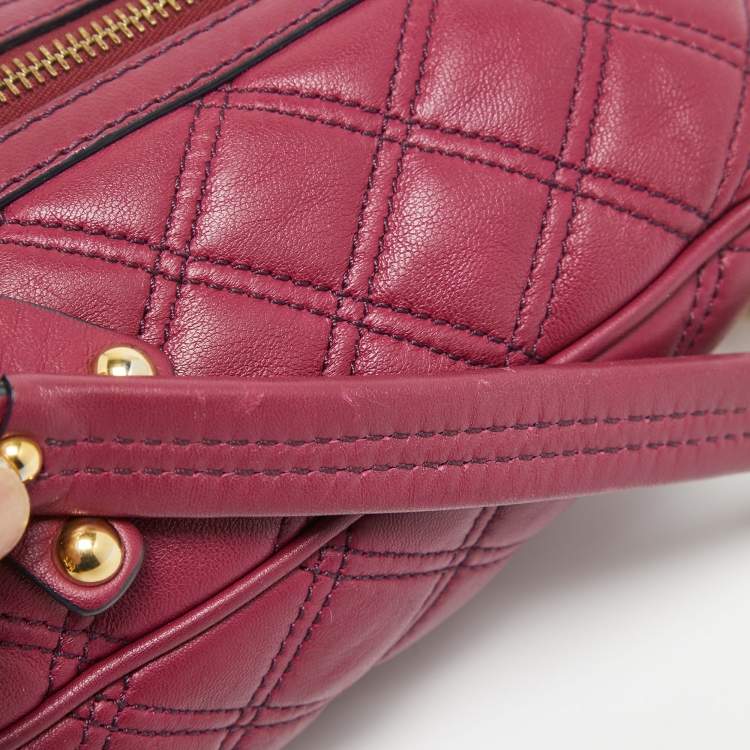 Pre Owned Marc Jacobs Fuchsia Quilted Leather Little Stam Shoulder Bag