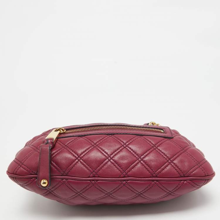 Pre Owned Marc Jacobs Fuchsia Quilted Leather Little Stam Shoulder Bag