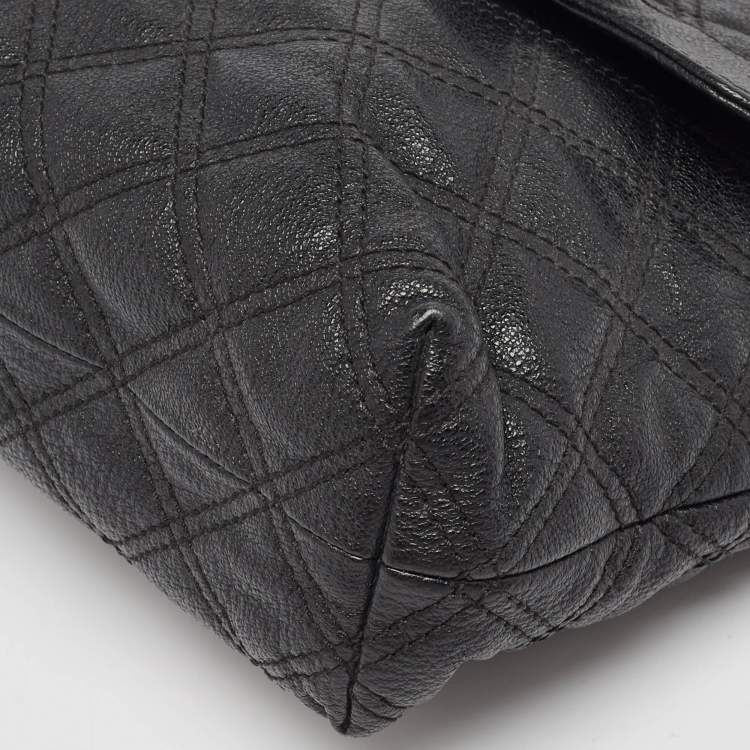 Pre Owned Marc Jacobs Black Quilted Leather Bow Shoulder Bag