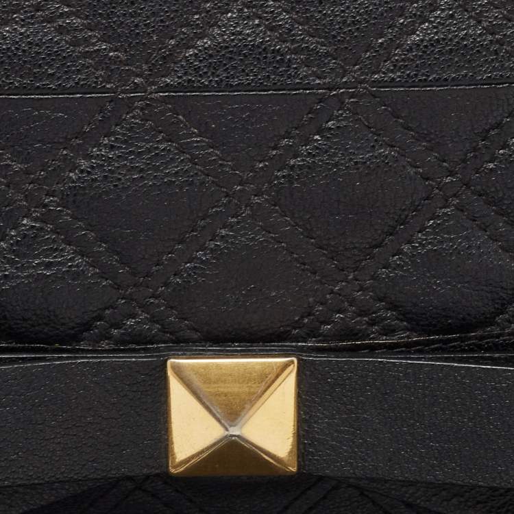 Pre Owned Marc Jacobs Black Quilted Leather Bow Shoulder Bag