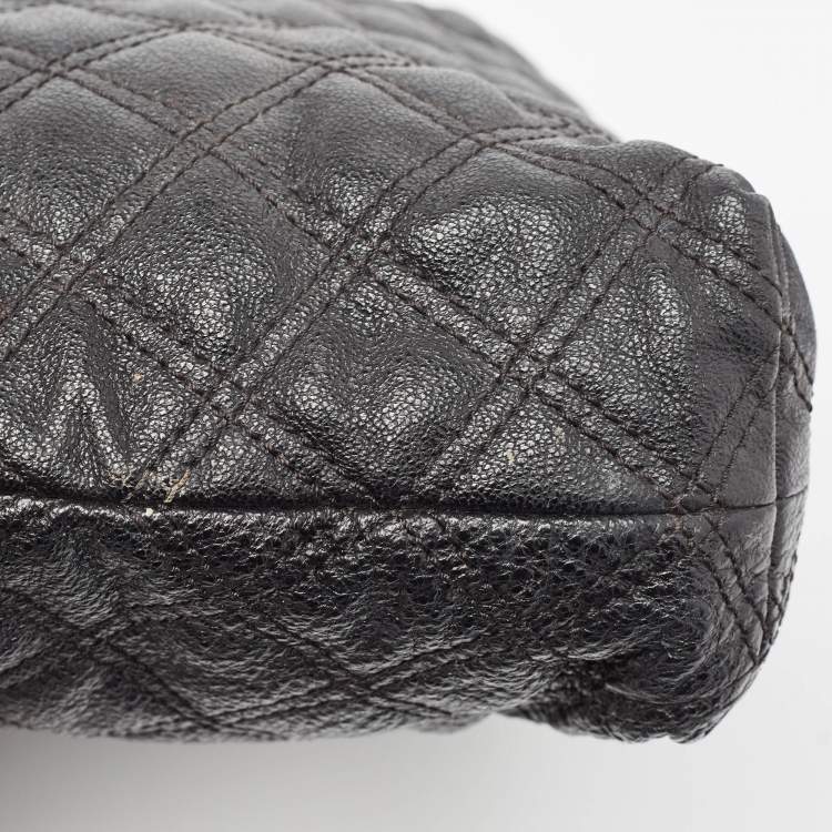 Pre Owned Marc Jacobs Black Quilted Leather Bow Shoulder Bag