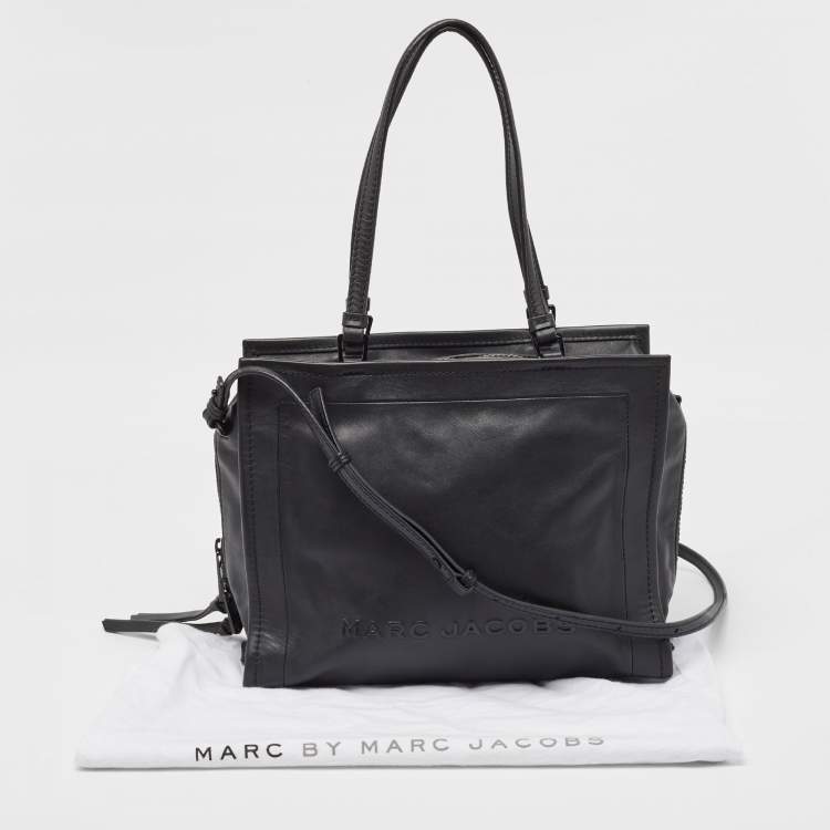 Pre Owned Marc Jacobs Black Leather The Box Shopper Tote