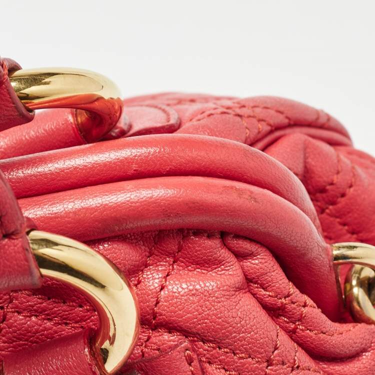 Pre Owned Marc Jacobs Red Quilted Leather Stam Shoulder Bag