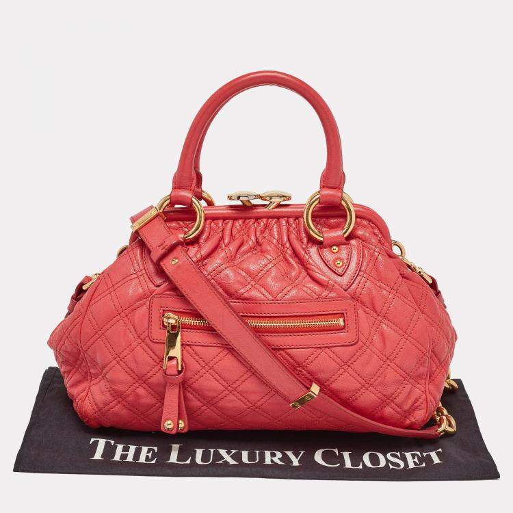 Pre Owned Marc Jacobs Red Quilted Leather Stam Shoulder Bag