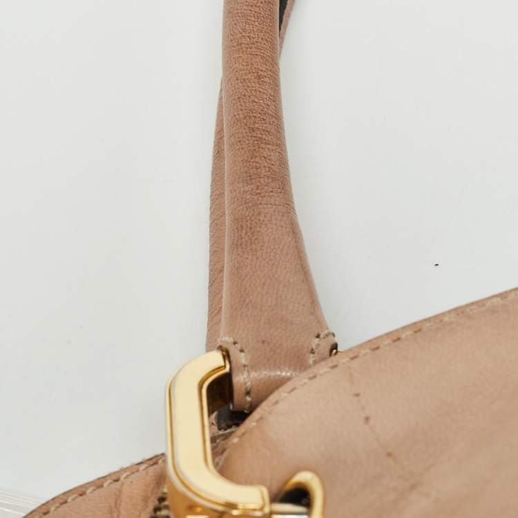 Pre Owned Marc Jacobs Beige Leather Paradise Rio Satchel