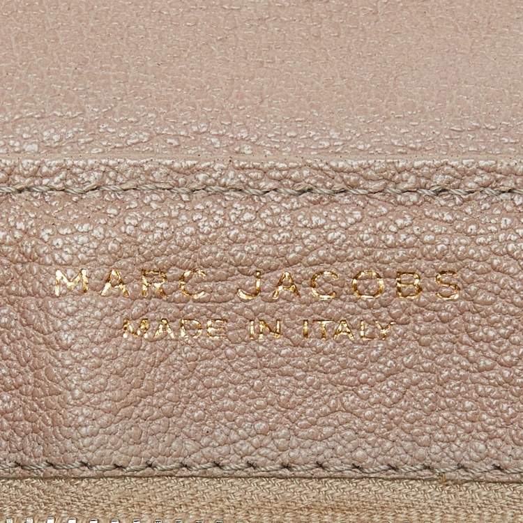Pre Owned Marc Jacobs Pink/White Quilted Leather Bow Shoulder Bag