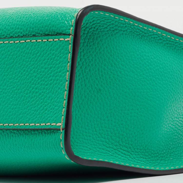 Pre Owned Marc Jacobs Green Leather Mini Grind Tote