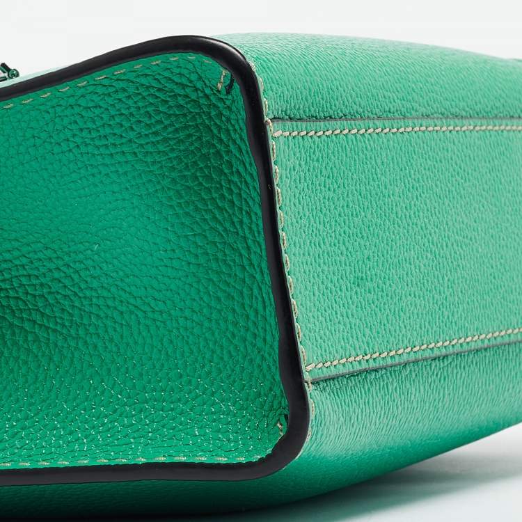 Pre Owned Marc Jacobs Green Leather Mini Grind Tote