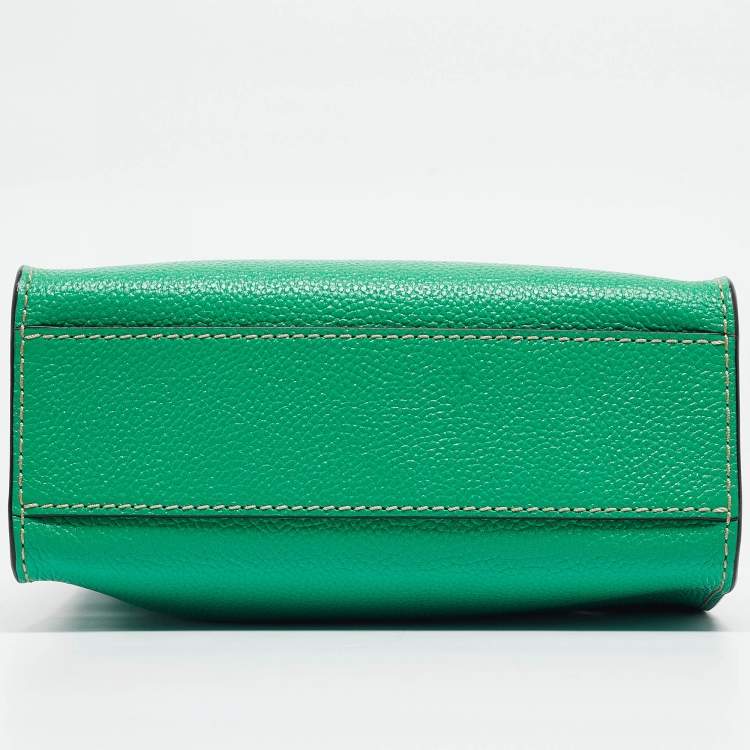 Pre Owned Marc Jacobs Green Leather Mini Grind Tote