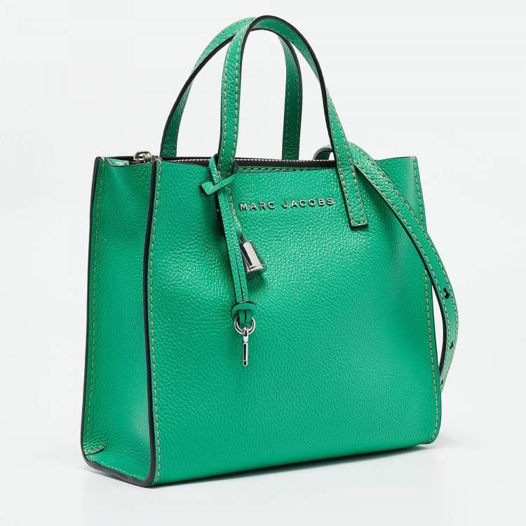 Pre Owned Marc Jacobs Green Leather Mini Grind Tote