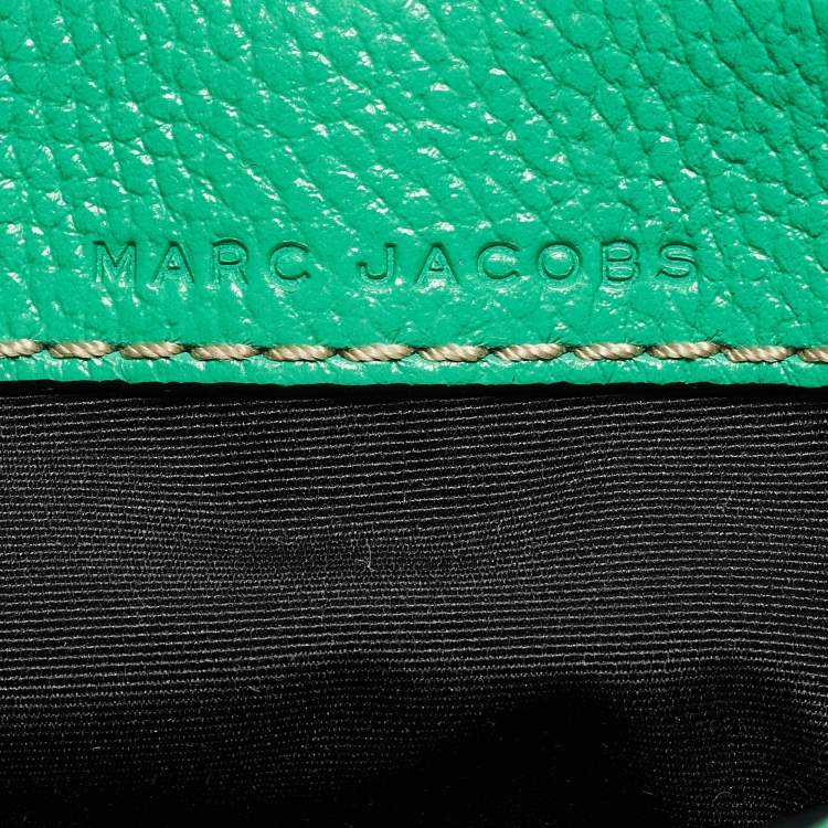 Pre Owned Marc Jacobs Green Leather Mini Grind Tote