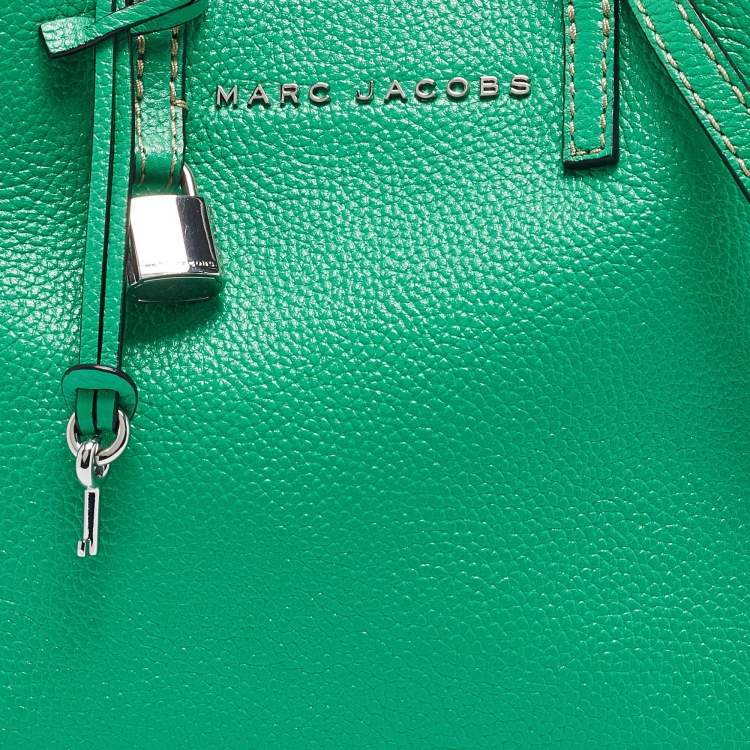 Pre Owned Marc Jacobs Green Leather Mini Grind Tote