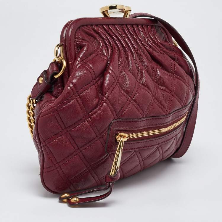 Pre Owned Marc Jacobs Red Quilted Leather Little Stam Shoulder Bag