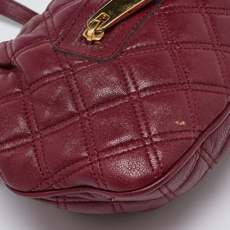 Pre Owned Marc Jacobs Red Quilted Leather Little Stam Shoulder Bag