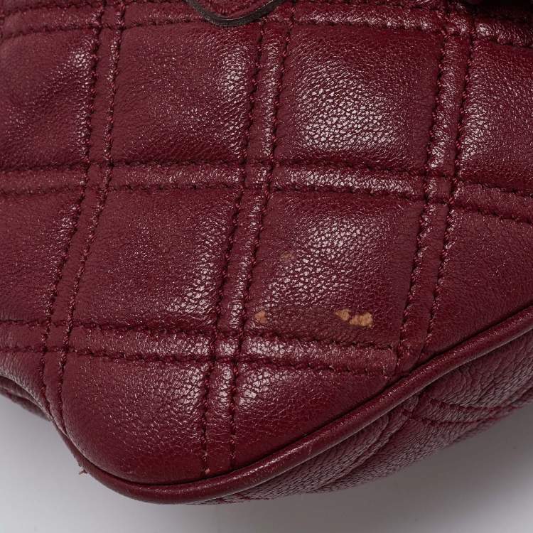 Pre Owned Marc Jacobs Red Quilted Leather Little Stam Shoulder Bag