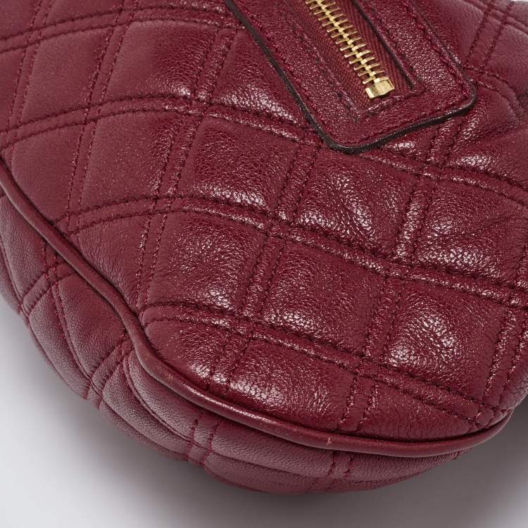 Pre Owned Marc Jacobs Red Quilted Leather Little Stam Shoulder Bag