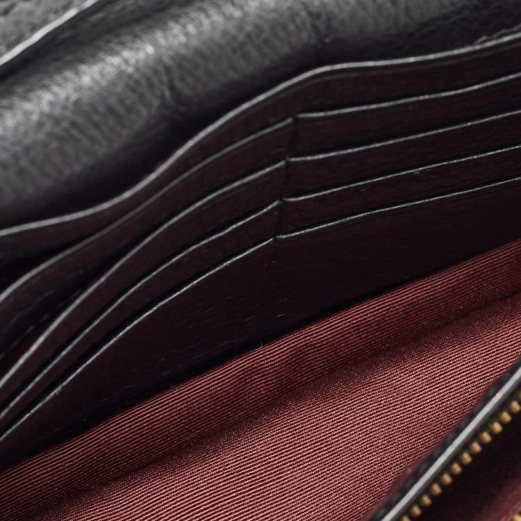 Pre Owned Marc Jacobs Black Leather Recruit Wallet on Strap 