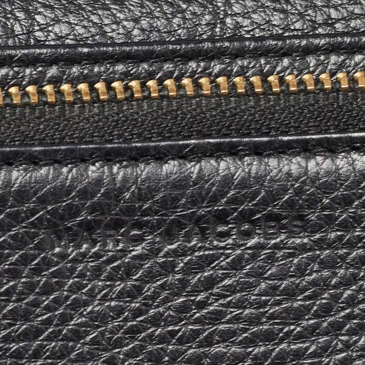 Pre Owned Marc Jacobs Black Leather Recruit Wallet on Strap 