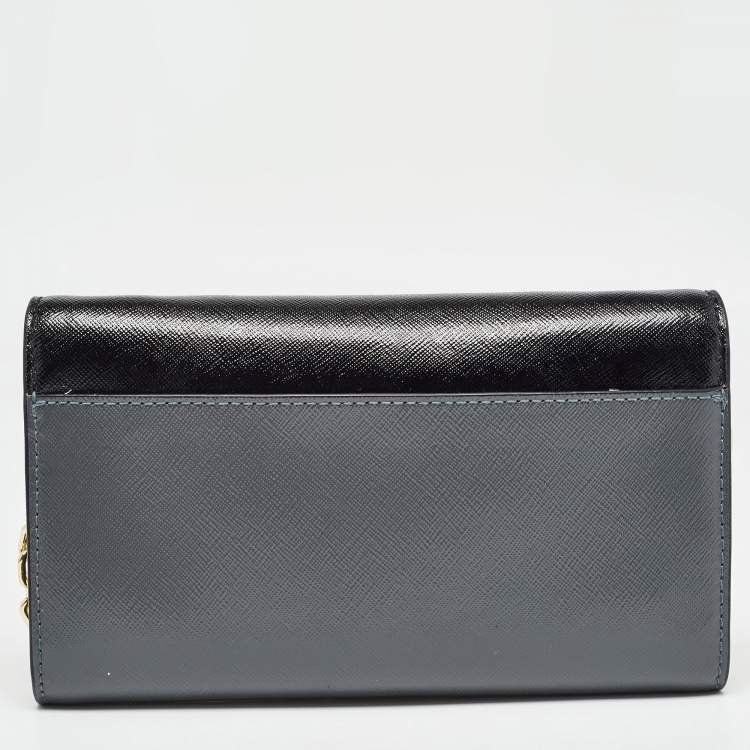 Pre Owned Marc Jacobs Multicolor Patent Leather Snapshot Wallet On Chain