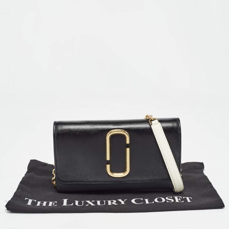 Pre Owned Marc Jacobs Multicolor Patent Leather Snapshot Wallet On Chain