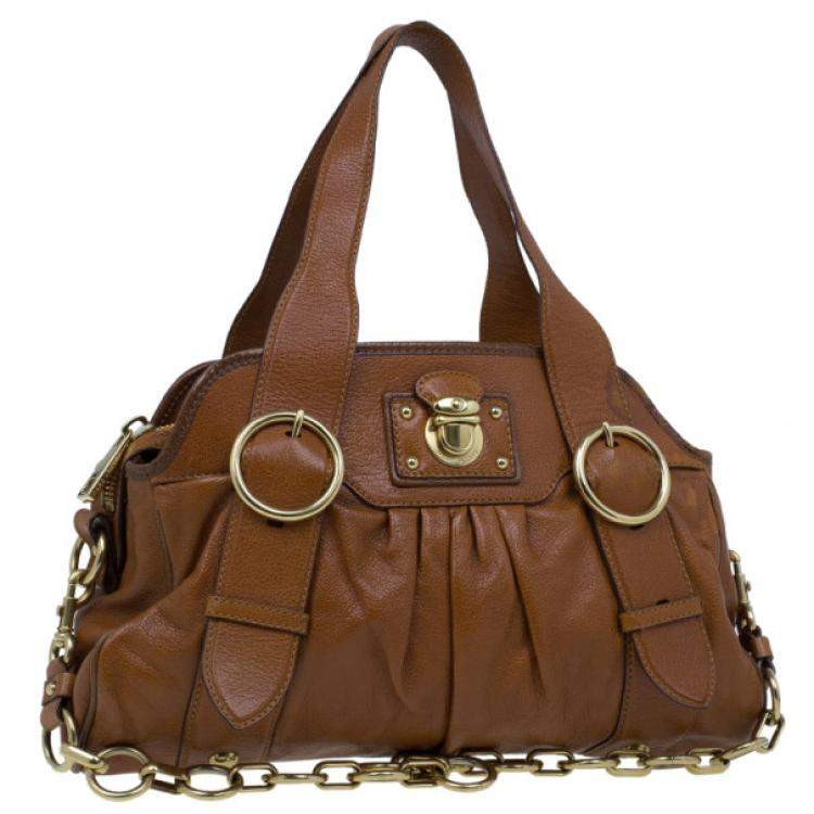 Pre Owned Marc Jacobs Brown Leather Shoulder Bag