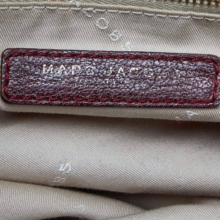 Pre Owned Marc Jacobs Burgundy Leather Satchel