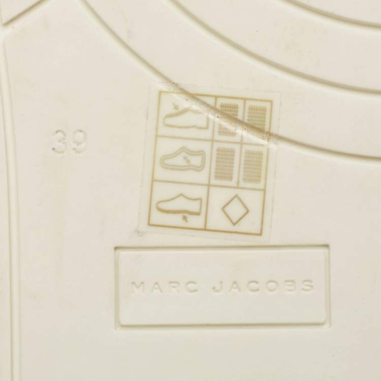 Pre Owned Marc Jacobs Multicolor Printed Canvas Christy Pave Sneakers Size 39