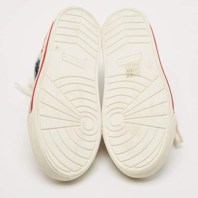 Pre Owned Marc Jacobs Multicolor Printed Canvas Christy Pave Sneakers Size 39