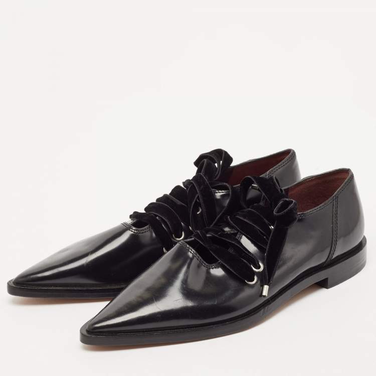 Pre Owned Marc Jacobs Black Patent Leather Derby Size 36.5