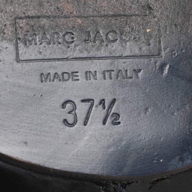 Pre Owned Marc Jacobs Size 37.5 Blue Denim Ankle Strap Sandals