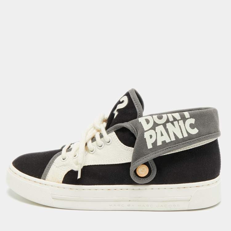 مملوكة مسبقًا Marc by Marc Jacobs Don't Panic Size 36 Multicolor Canvas Mid Top Sneakers