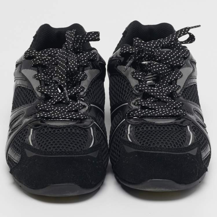 Pre Owned Marc Jacobs 72 Spring Size 40 Black/Silver Leather, Mesh and Suede Low Top Sneakers