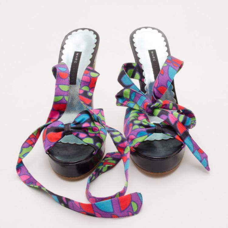 مملوكة مسبقًا Marc Jacobs Multicolor Printed Sandals Size 38 