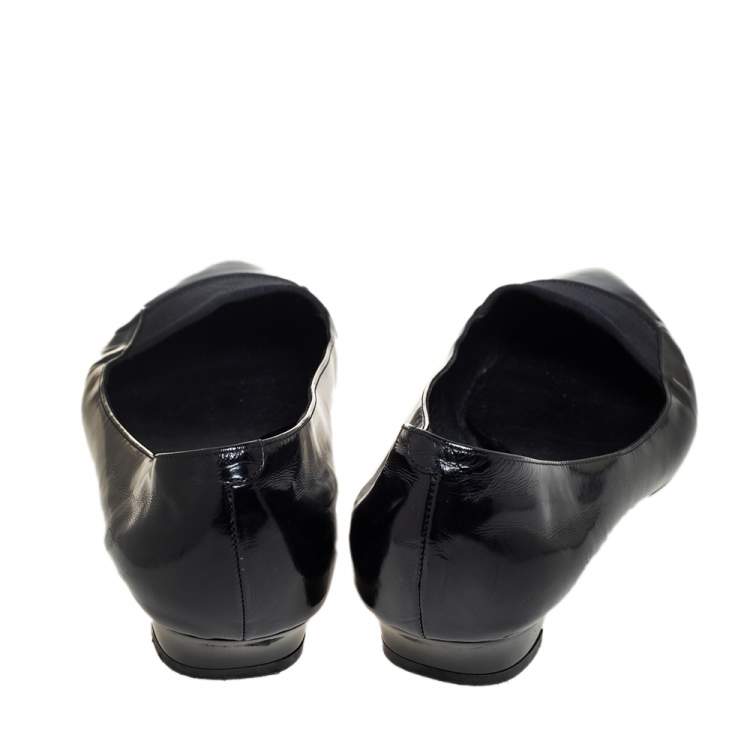 Pre Owned  Marc Jacobs Black  Leather Block Loafers Size 41.5