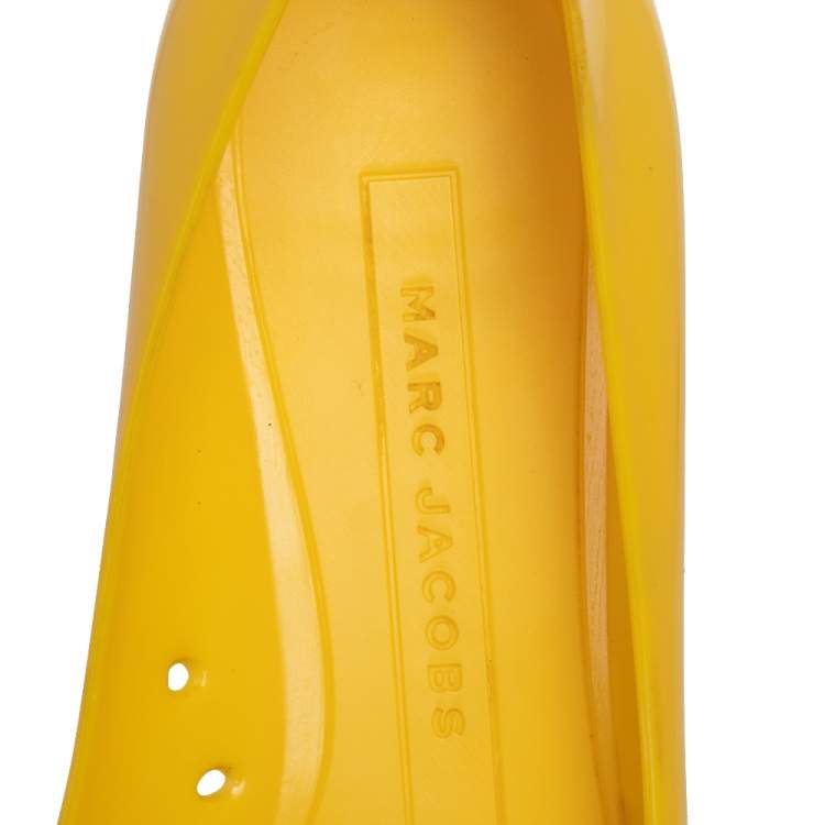 Pre Owned Marc Jacobs Yellow Jelly Mouse Ballet Flats Size 38