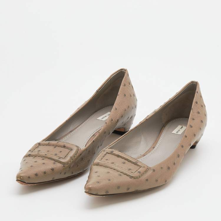 Taupe sale leather flats