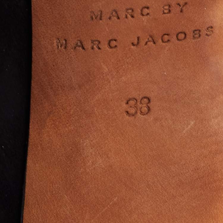 Pre Owned Marc by Marc Jacobs Black  Suede Bow Pumps Size 38
