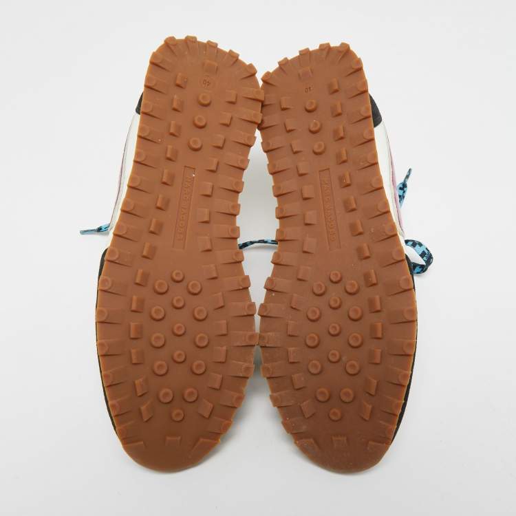 Pre Owned Marc Jacobs Multicolor Fabric And Suede Lightning Bolt Platform Sneakers Size 40