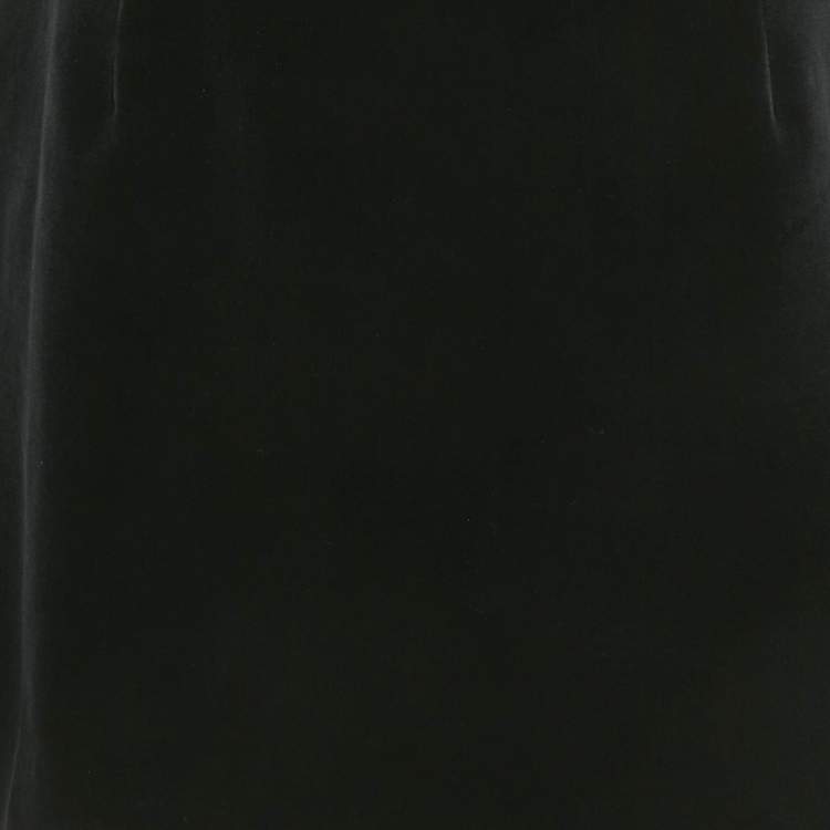 Pre Owned Marianna Senchina Black Velvet Heart Studded Strapless Mini Dress M