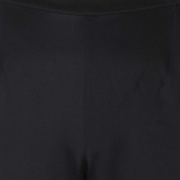 Pre Owned Marina Rinaldi Black Silk Blend Caddy Trousers L