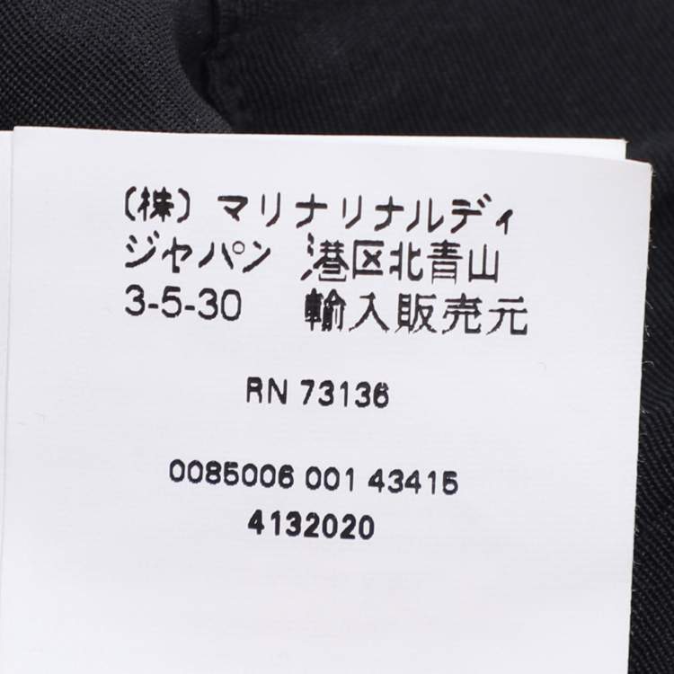 Pre Owned Marina Rinaldi Black Silk Blend Caddy Trousers L