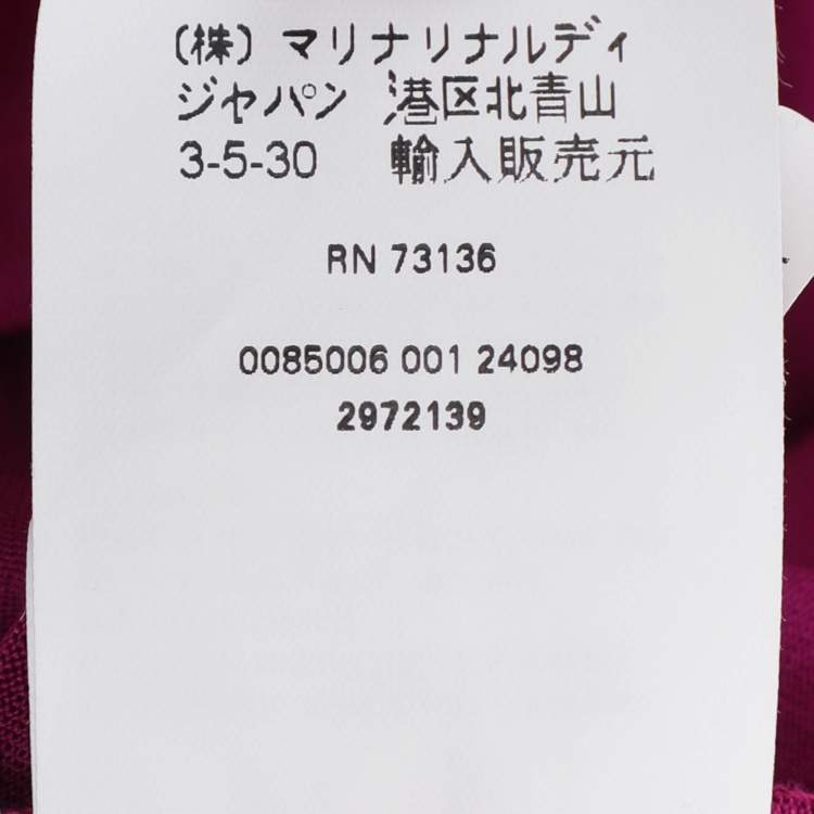 Pre Owned Marina Rinaldi Purple Jersey Gathered Front Top L