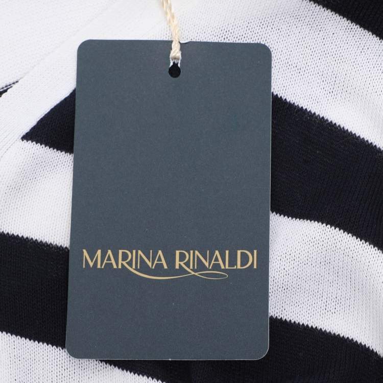 مملوكة مسبقًا Marina Rinaldi Multicolor Stripe Knit Fabric Sweatshirt L
