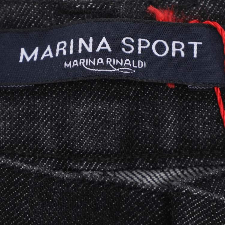 Pre Owned Marina Sport by Marina Rinaldi Dark Grey Denim Stretch Jeans XL