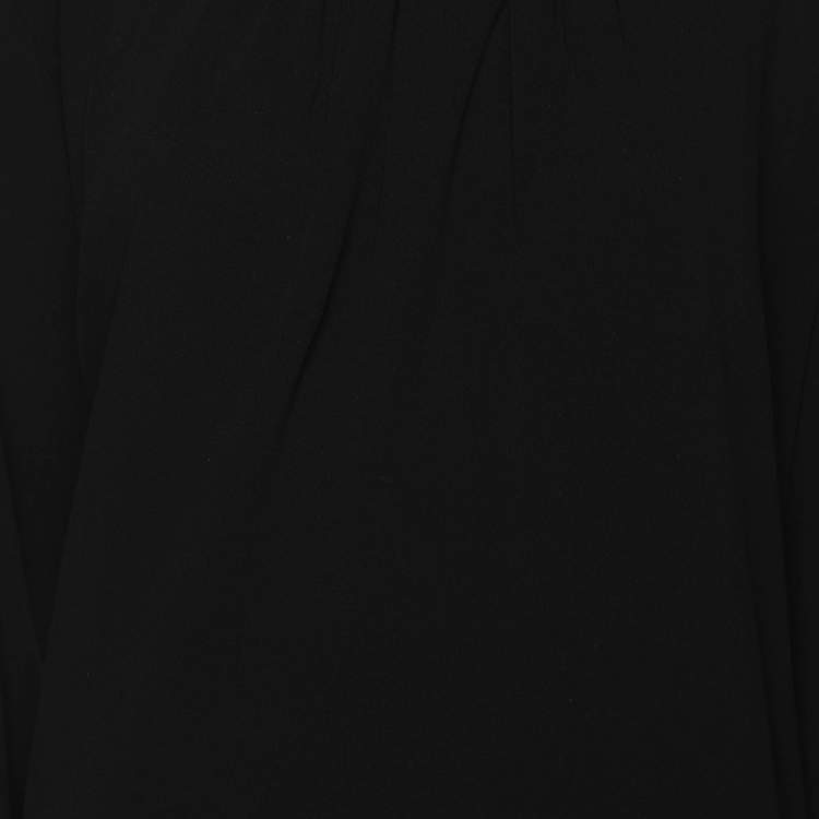 Pre Owned Marina Rinaldi Black Jersey Full Sleeve Top L