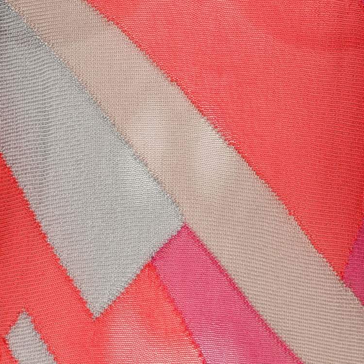 Pre Owned Marina Rinaldi Multicolor Knit Full Sleeve Sweater L