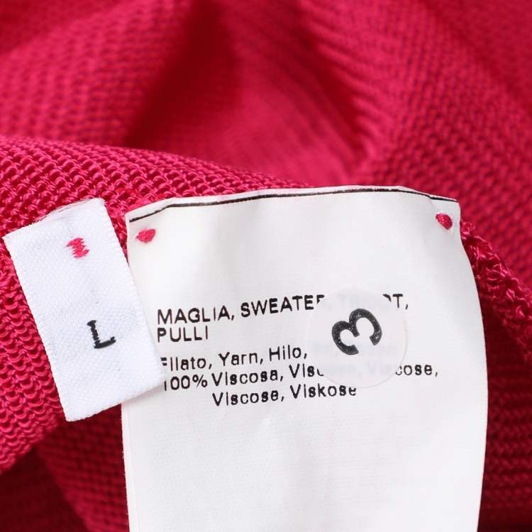 Pre Owned Marina Rinaldi Multicolor Knit Full Sleeve Sweater L