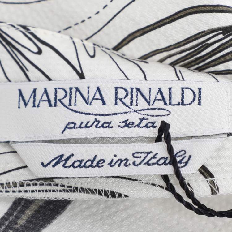 Pre Owned Marina Rinaldi Multicolor Silk Sleeveless Tops L