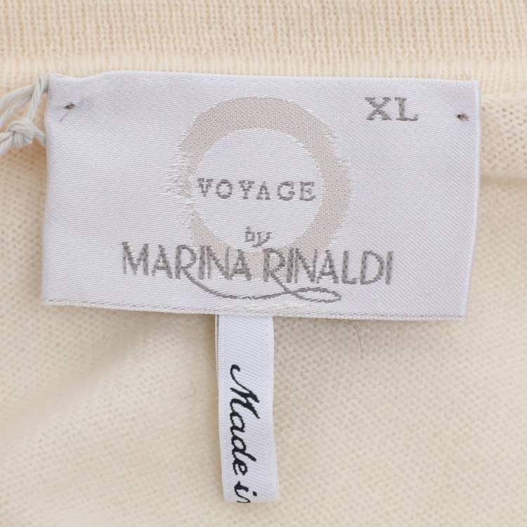 Pre Owned Voyage by Marina Rinaldi Multicolor Cashmere Sweatshirt XL